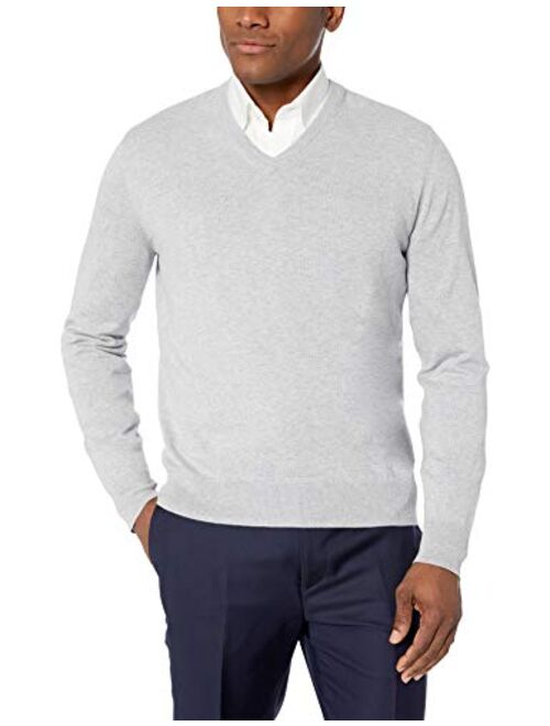 BUTTONED DOWN Men's Supima Cotton Lightweight V-Neck Sweater
