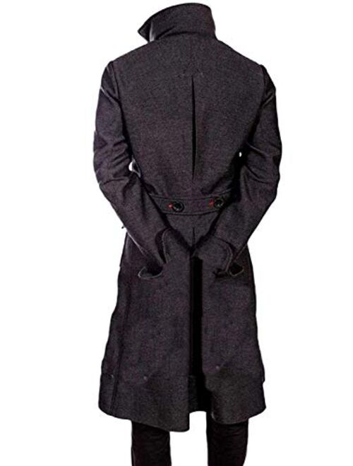 Sherlock Holmes Benedict Cumberbatch Black Wool Long Trench Coat