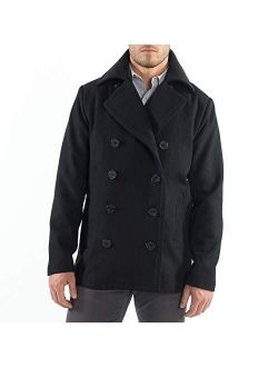 Mason Mens Wool Blend Classic Pea Coat Jacket