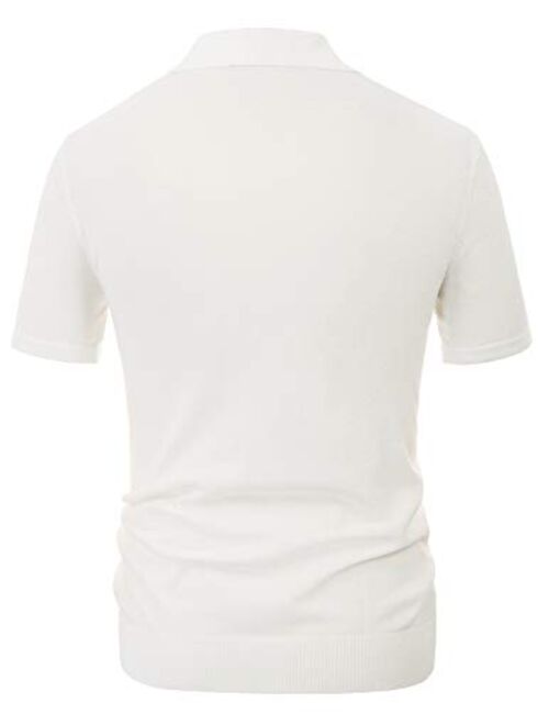 PJ PAUL JONES Men's Casual Pullover Sweaters Shirt Summer Short Sleeve Knitwear