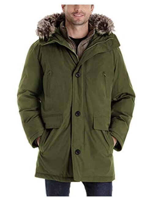 COOFANDY Men's Warm Parka Jacket Windproof Winter Coat Outerwear Hooded with Removable Faux Fur
