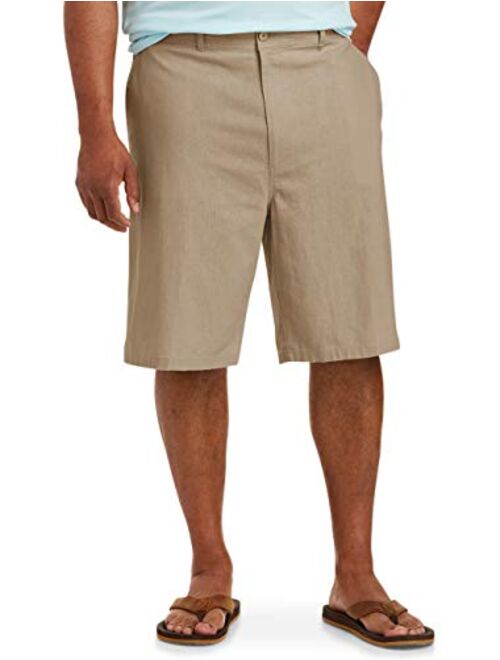 Amazon Essentials Men's Big and Tall Linen Blend 11" Short fit by DXL