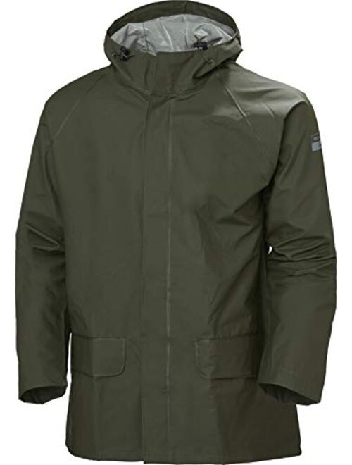 Helly Hansen 70129 Men's Workwear Mandal Adjustable Waterproof Jackets for Men - Heavy Duty Comfortable PVC-Coated Protective Rain Coat