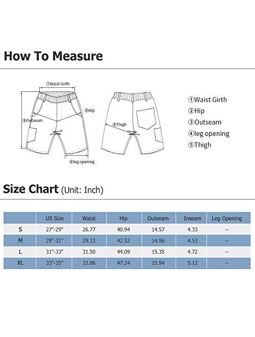 MaaMgic Mens Casual Shorts Cotton Cargo with Pocket Outfit Shorts for Men Athletic Pants