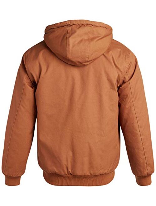 CHEROKEE Mens Workwear Outerwear Duck Canvas Heavyweight Hooded Jacket (Plus