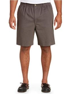 Harbor Bay by DXL Big and Tall Elastic-Waist Twill Shorts-Updated Fit