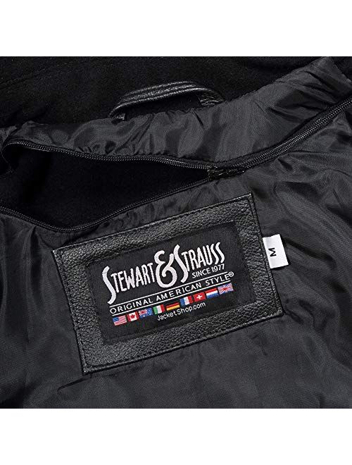 Stewart & Strauss Original All Wool Varsity Letterman Jackets (5 Team Colors) Wool XXS to 6XL