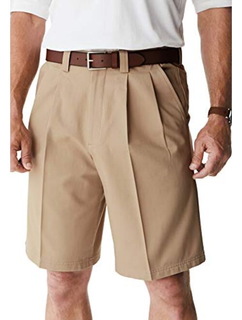 KingSize Men's Big and Tall Wrinkle-Free Expandable Waist Pleat Front Shorts