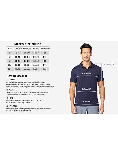 32 DEGREES Cool Mens Classic Slim Fit Quick-Dry Active Golf Polo