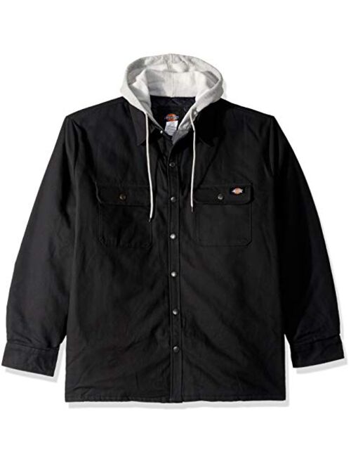 Dickies Men's Relaxed Fit Hooded Duck Quilted Shirt Jacket