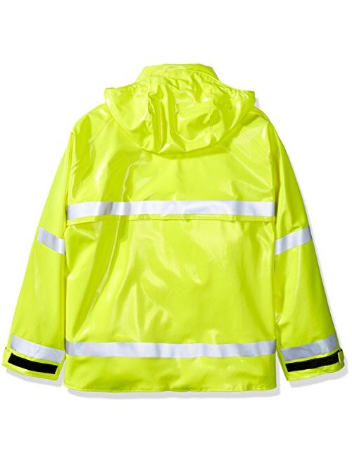 Bulwark Men's Hi-Visibility Flame-Resistant Big and Tall Rain Jacket