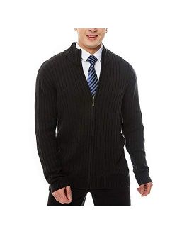 APRAW Men's Casual Slim Fit Cardigan Sweaters with Zipper Cotton Knitted Cardigan for Men