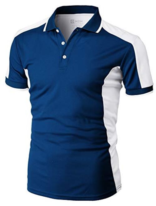 H2H Mens Active Cool Dry Cool-Pass Short Sleeve Polo T-Shirts of Various Styles