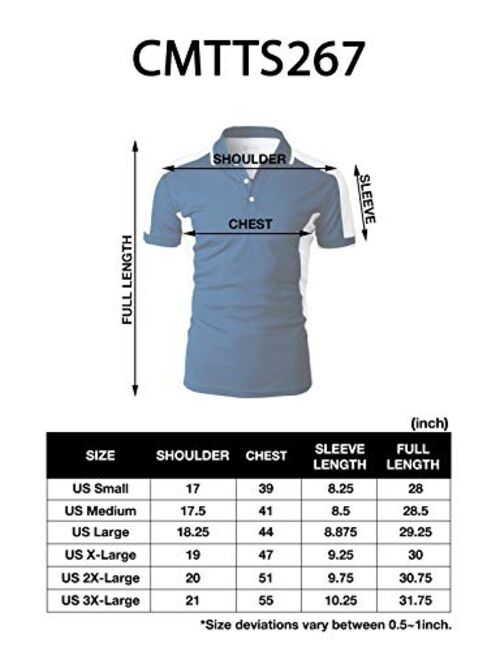 H2H Mens Active Cool Dry Cool-Pass Short Sleeve Polo T-Shirts of Various Styles