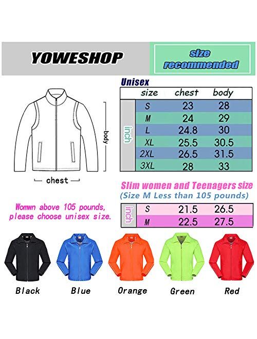 YOWESHOP Long Sleeve Shirts Windbreaker Customize Your Logo Workwear Jackets for Outdoor Team Work Uniform Unisex