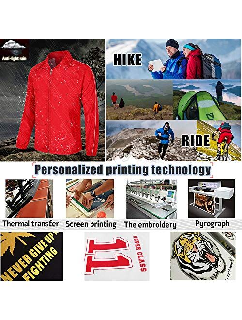 YOWESHOP Long Sleeve Shirts Windbreaker Customize Your Logo Workwear Jackets for Outdoor Team Work Uniform Unisex