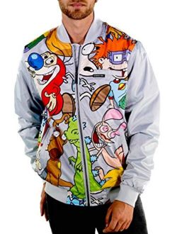 Members Only Men's Nickelodeon Mash Print Bomber Jacket