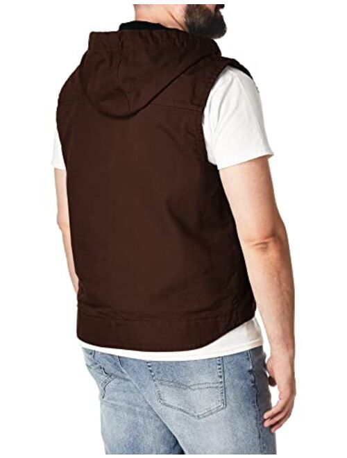 Carhartt Men's Knoxville Relaxed Fit Washed Duck Fleece-Lined Hooded Vest (Regular and Big and Tall Sizes)