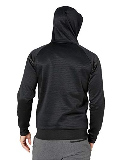 Amazon Brand - Peak Velocity Men's Black Ops Quarter-zip Water-resistant Fleece Athletic-fit Hoodie