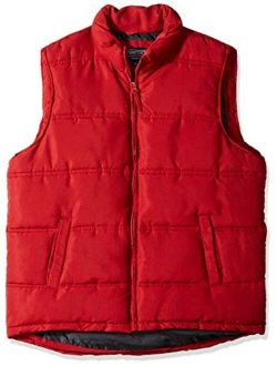 Smith's Workwear Men's Double Insulated Puffer Vest, Dark red