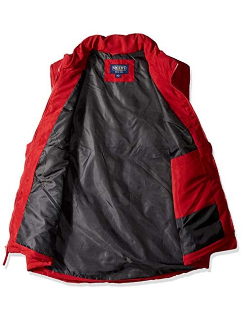 Smith's Workwear Men's Double Insulated Puffer Vest, Dark red