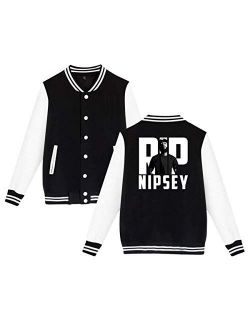 HUOOKFNH-losgusy Nipsey+Hussle RIP Rap Unisex Baseball Jacket Varsity Jacket