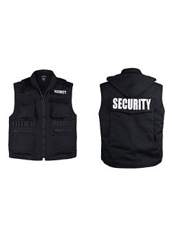BACKBONE Mens Womens Unisex Army Style Uniform Security Vest - Black -Size S, M,L,XL,2XL