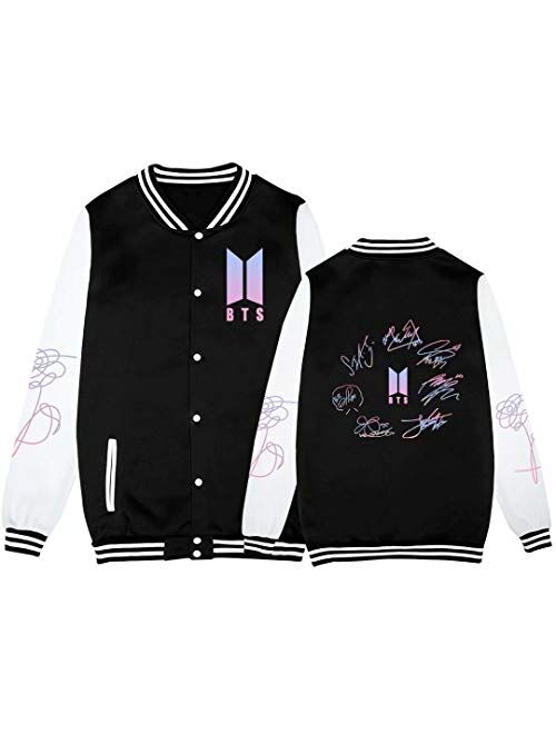 Dolpind Kpop BTS Love Yourself Baseball Jacket Jungkook Jhope V Suga Jin Jimin Rap Monster Unisex Sweatshirt Sweater Coat