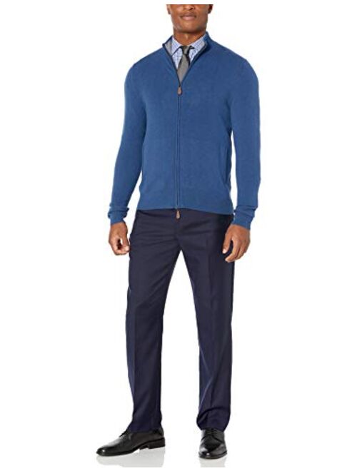 Amazon Brand - Buttoned Down Men's 100% Cashmere Full-Zip Sweater