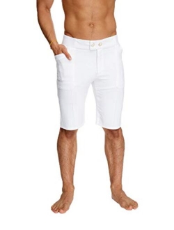 4-rth Mens Front Pleated Dress Short with Pockets