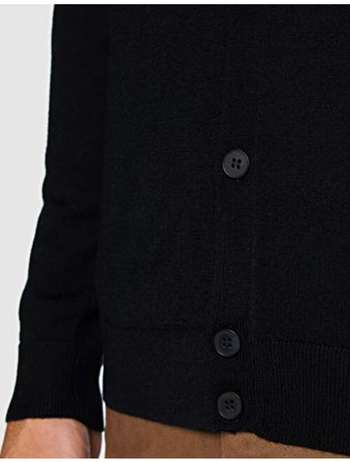 Amazon Brand - Meraki Men's Slim-Fit Fine Merino Wool V-Neck Cardigan Sweater