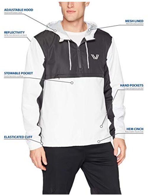 Amazon Brand - Peak Velocity Men's Zephyr Windbreaker Loose-Fit Anorak Jacket