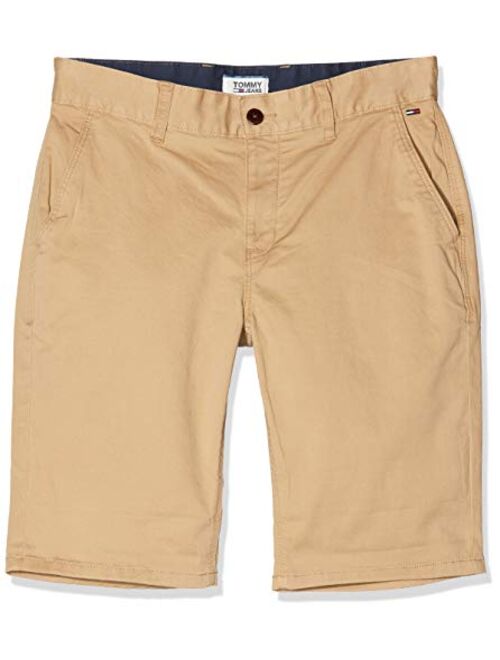 Tommy Hilfiger Tommy Jeans Men's Essential Slim Chino Shorts, Beige, 30W