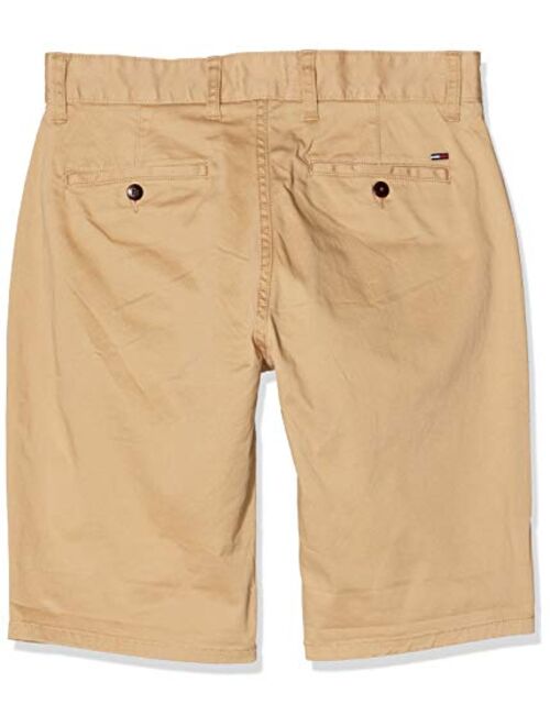 Tommy Hilfiger Tommy Jeans Men's Essential Slim Chino Shorts, Beige, 30W