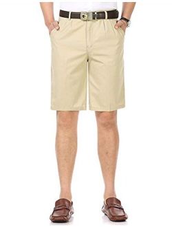 IDEALSANXUN Men's 100% Cotton Thin Summer Classic-Fit Dress Shorts