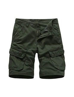 Mens Shorts Cargo with Pocket Shorts Mens Casual Short Pants Relaxed Fit