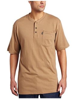 Key Industries Men's Big and Tall Heavyweight 3-button Short Sleeve Henley Pocket T Shirt