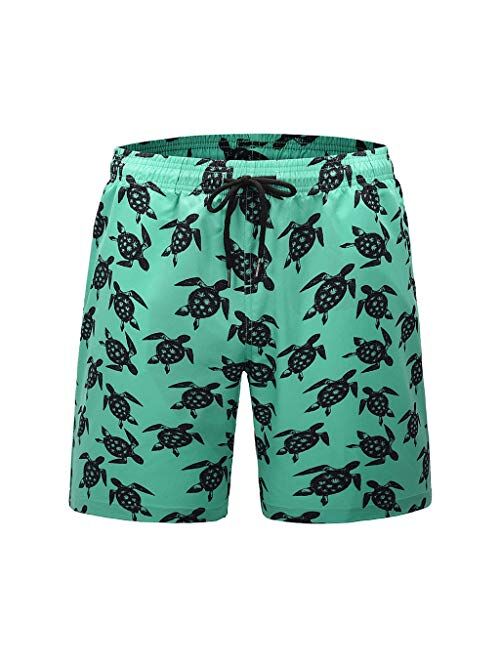 DIOMOR Fashion Funny Pattern Print Beach Shorts for Men Casual Outdoor Swimming Trunks Cute Loose Walk Pants