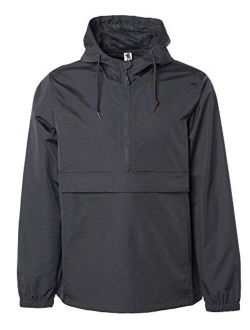 Global Blank Mens Hooded Raincoat Waterproof Jacket Zip Up Windbreaker Anorak