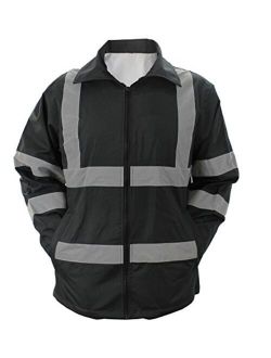 First Class HIGH Visibility Raincoat with Reflective Stripes