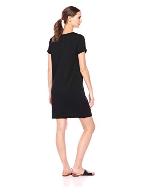 Amazon Brand - Daily Ritual Women's Terry Cotton and Modal Short-Sleeve V-Neck Dress