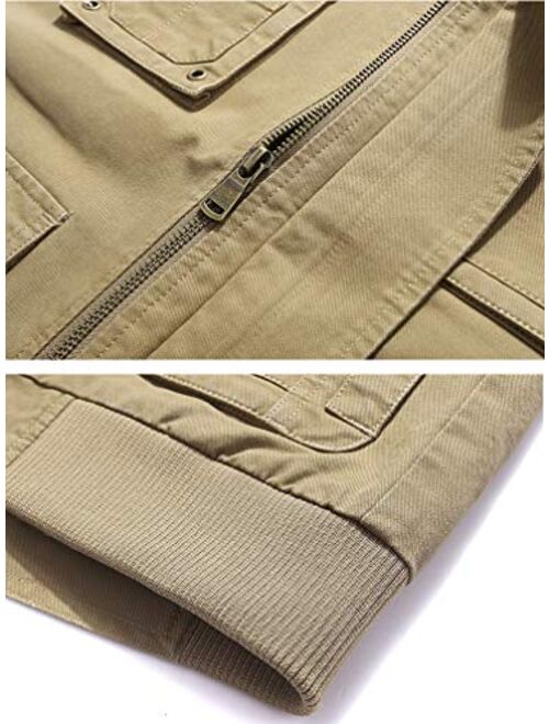 Lavnis Men's Active Cargo Vest Casual Outdoor Pockets Fishing Safari Travel Vests Jacket