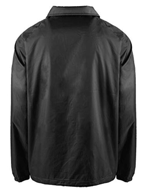 Shaka Wear Mens Nylon Water Resistance Blank Windbreaker Coach Jacket