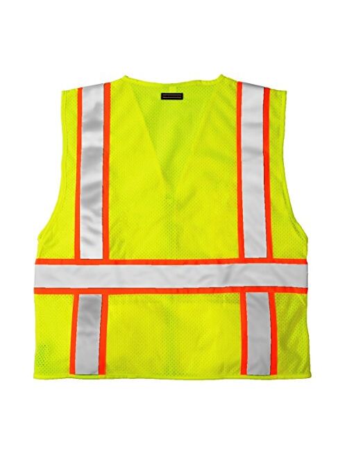 ML Kishigo Ultra-Cool Mesh Back Solid Front Class 2 Vest, Lime