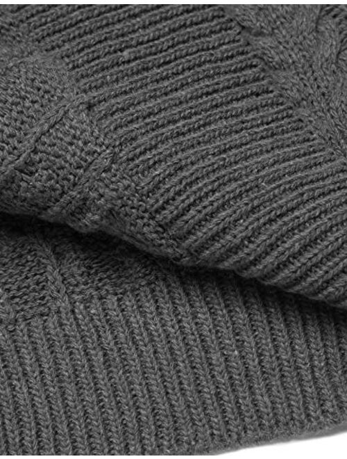 COOFANDY Men's V-Neck Sweater Vest Sleeveless Cable Knitwear Cardigan Waistcoat