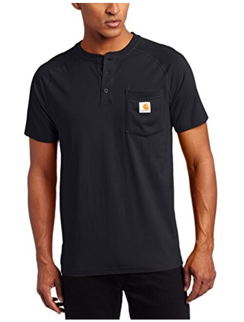 Carhartt Men's Force Delmont Short Sleeve Henley T-Shirt (Regular and Big and Tall Sizes)