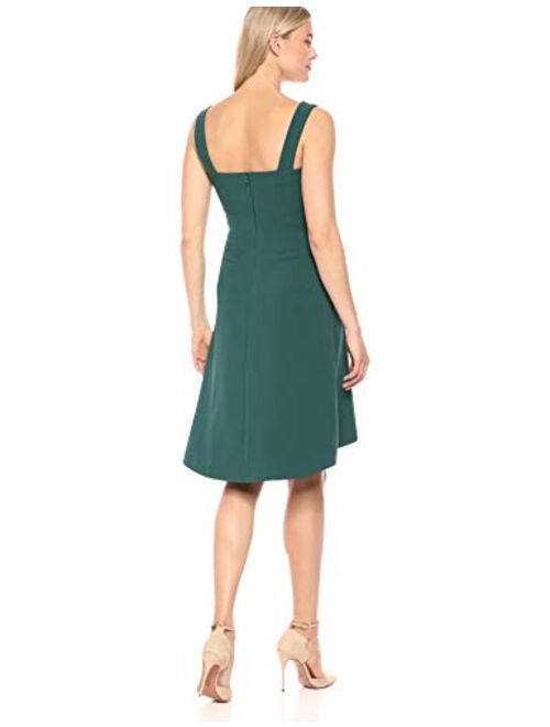 Amazon Brand - Lark & Ro Women's Sleeveless Square neck A-Line Dress with Pockets