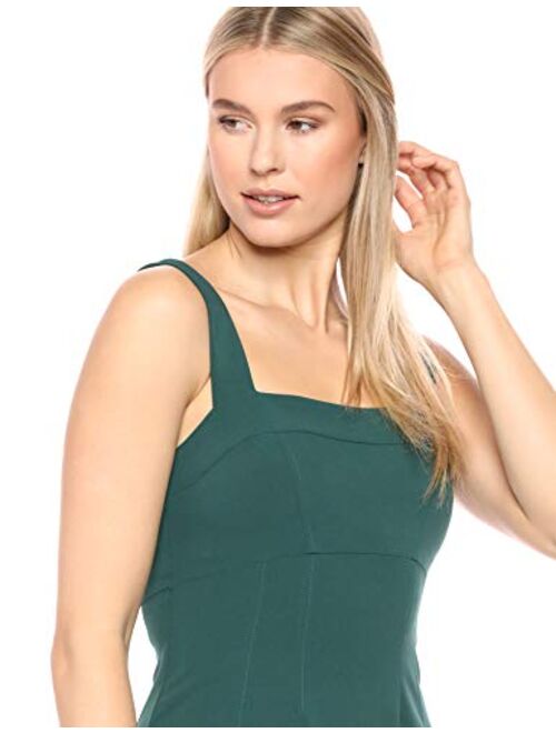 Amazon Brand - Lark & Ro Women's Sleeveless Square neck A-Line Dress with Pockets
