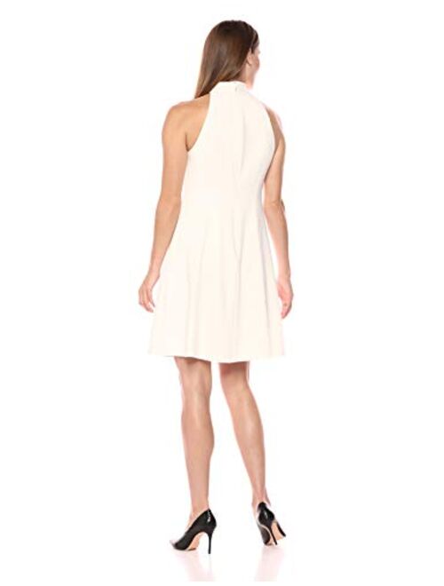 Amazon Brand - Lark & Ro Women's Sleeveless Mock Neck A-Line Dress
