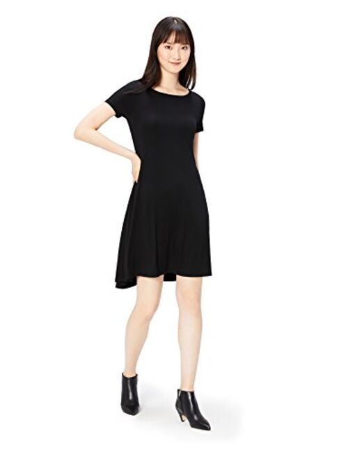 Amazon Brand - Daily Ritual Women's Jersey Short-Sleeve Bateau Neck Dress